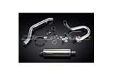 SUZUKI DRZ400S DRZ400SM FULL EXHAUST SYSTEM 350MM STAINLESS OVAL BSAU SILENCER