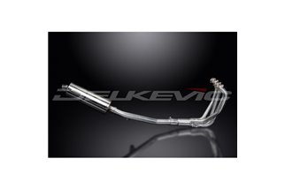 SUZUKI GSX750 98-02 FULL EXHAUST SYSTEM 350MM STAINLESS OVAL BSAU SILENCER