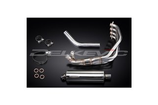 SISTEMA DI SCARICO HONDA CBR900RR FIREBLADE 1992-99 SILENZIATORE OVALE INOX DA 350 MM