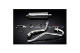 HONDA XR125L 2003-2010 FULL EXHAUST SYSTEM 350MM STAINLESS OVAL BSAU SILENCER