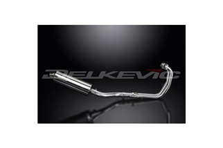 YZFR3 YZF-R3 2015-2024 / SILENZIATORE OVALE 350MM (14 POLLICI) SISTEMA COMPLETO 2-1 ACCIAIO INOX 304