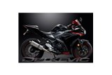 YZFR3 YZF-R3 2015-2024 / SILENZIATORE OVALE 350MM (14 POLLICI) SISTEMA COMPLETO 2-1 ACCIAIO INOX 304