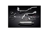 SUZUKI DR125SM 2009-14 FULL EXHAUST SYSTEM 350MM STAINLESS OVAL BSAU SILENCER