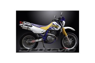 SUZUKI DR650SE 1996-2019 SISTEMA DI SCARICO COMPLETO SILENZIATORE BSAU OVALE INOX DA 350 MM