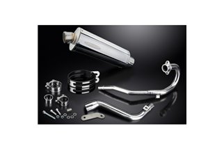 HONDA CRF250 LM 2012-16 SISTEMA DI SCARICO COMPLETO SILENZIATORE BSAU OVALE INOX DA 350 MM