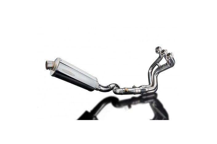 YAMAHA TRACER 900 2015-20 FULL EXHAUST SYSTEM 350MM STAINLESS OVAL SILENCER