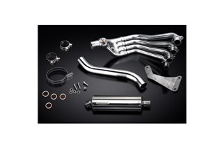 HONDA CBR650F CB650F 14-18 FULL EXHAUST SYSTEM 350MM STAINLESS OVAL SILENCER