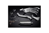 HONDA CBR650F CB650F 14-18 FULL EXHAUST SYSTEM 350MM STAINLESS OVAL SILENCER