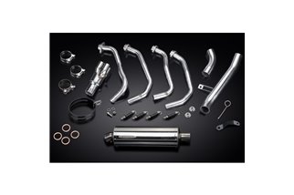 KAWASAKI Z900 17-19 SISTEMA DI SCARICO COMPLETO SILENZIATORE BSAU OVALE INOX DA 350 MM