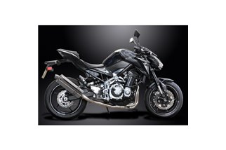 KAWASAKI Z900 17-19 SISTEMA DI SCARICO COMPLETO SILENZIATORE BSAU OVALE INOX DA 350 MM