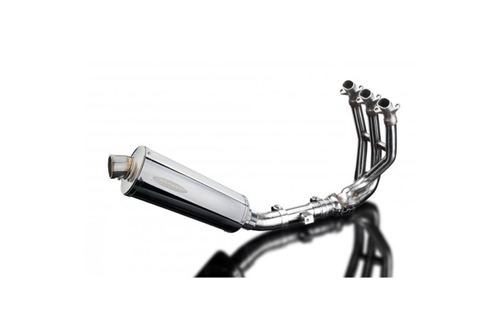 TRIUMPH STREET TRIPLE 675 13-16 DECAT FULL EXHAUST SYSTEM 350MM OVAL STAINLESS