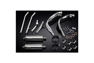 SUZUKI GSX1300R HAYABUSA 99-07 DECAT SCARICO COMPLETO 4-2 350MM INOX OVALE BSAU