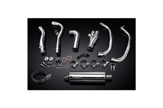 KAWASAKI NINJA 300 2013-19 SCARICO COMPLETO 2-1 350MM SILENZIATORE BSAU OVALE INOX