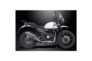 HIMALAYAN 2017-2024 / SILENZIATORE OVALE 350MM (14 POLLICI) SISTEMA COMPLETO ACCIAIO INOSSIDABILE 304