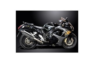 SUZUKI GSX1300R HAYABUSA 08-20 4-2 SISTEMA DI SCARICO 350MM INOX OVALE BSAU