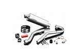 SUZUKI DR350 1990-1999 SCARICO COMPLETO 350MM SILENZIATORE OVALE INOX CAN