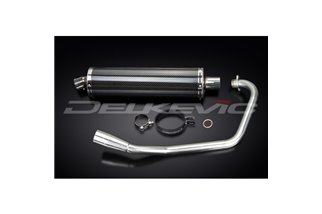 HONDA CBF125 2008-2015 SISTEMA DI SCARICO COMPLETO 450MM CARBONIO OVALE BSAU SILENZIATORE