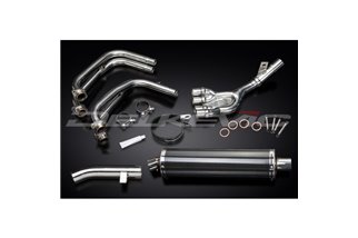 YAMAHA FZS600 FAZER 98-03 FULL EXHAUST SYSTEM 450MM CARBON OVAL BSAU SILENCER