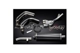 YAMAHA FZS600 FAZER 98-03 FULL EXHAUST SYSTEM 450MM CARBON OVAL BSAU SILENCER