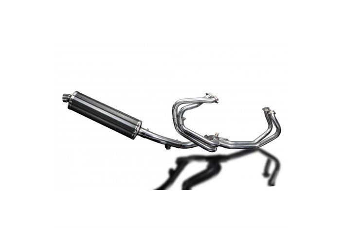 HONDA VFR800FI 98-01 FULL EXHAUST SYSTEM 450MM CARBON OVAL BSAU SILENCER