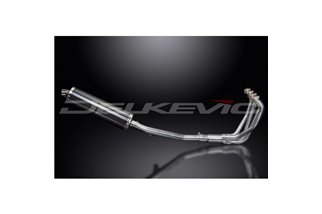 SUZUKI GSF650 BANDIT 05-07 SISTEMA DI SCARICO COMPLETO 450MM CARBONIO OVALE BSAU SILENZIATORE