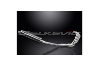 SUZUKI GSX600F 97-06 SISTEMA DI SCARICO COMPLETO 4-1 SILENZIATORE BSAU OVALE IN CARBONIO DA 450 MM