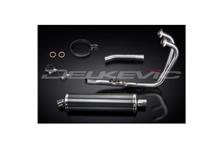 HONDA CBF500-A-ABS 2004-08 FULL EXHAUST SYSTEM 450MM CARBON OVAL SILENCER