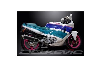 HONDA CBR600F 1987-1990 SISTEMA DI SCARICO COMPLETO SILENZIATORE OVALE IN CARBONIO DA 450 MM