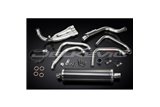 HONDA CB600F HORNET 1998-02 SISTEMA DI SCARICO COMPLETO SILENZIATORE OVALE IN CARBONIO DA 450 MM