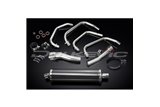 SISTEMA DI SCARICO COMPLETO KAWASAKI ZR7S SILENZIATORE BSAU OVALE IN CARBONIO DA 450 MM