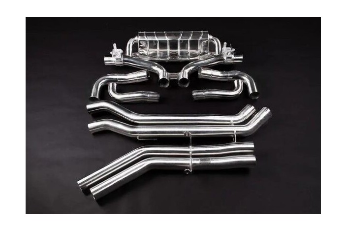 Exhaust with valves and central silencer replacement for oem tips Capristo audi SQ8 from 2020 02AU11903016SQ