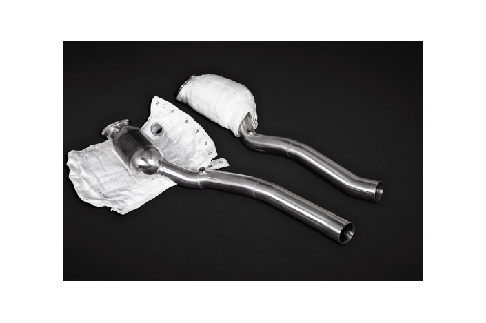 Downpipe sports catalysts with thermal blankets 100 cells Capristo ferrari 812 (opf) 02FE03703013