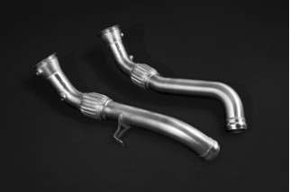 Stainless steel decatalyst downpipe with thermal blankets capristo mclaren m838t/e 02ML11103005