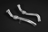 Stainless steel decatalyst downpipe with thermal blankets capristo mclaren m838t/e 02ML11103005