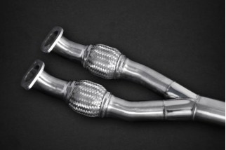 Exhaust system with valves with intermediate pipes and carbon tips capristo Nissan gtr mk3/4/nismo 02NI09503003