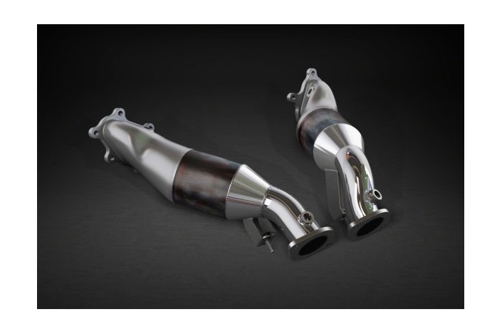 Edelstahl-Sportkatalysator-Downpipe 250 Zellen Capristo Nissan GTR MK3/5/Nismo 02NI09503019