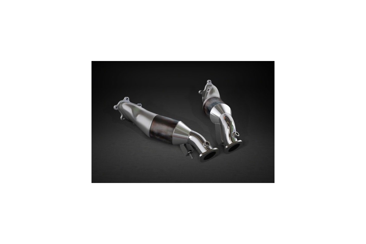 Edelstahl-Sportkatalysator-Downpipe 250 Zellen Capristo Nissan GTR MK3/5/Nismo 02NI09503019